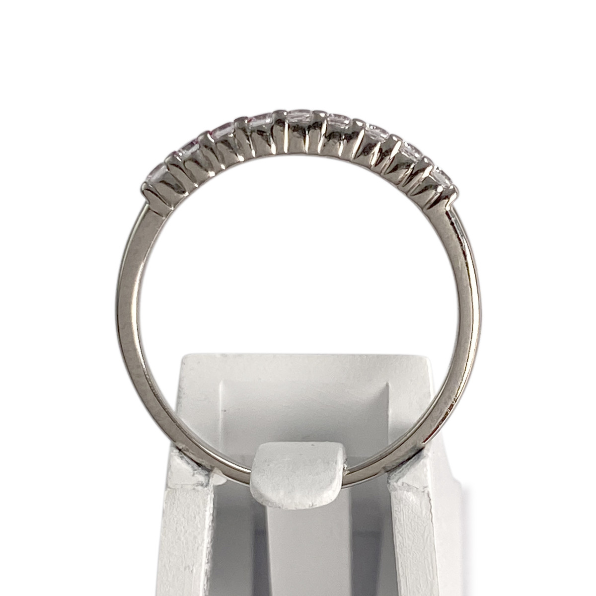 Bague d'occasion or 750 blanc zirconias - vue 3
