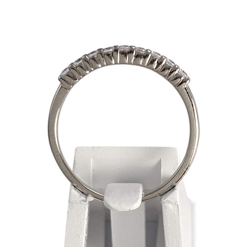 Bague d'occasion or 750 blanc zirconias - vue 3