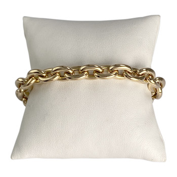 Bracelet d'occasion or 750 jaune maille cerclée