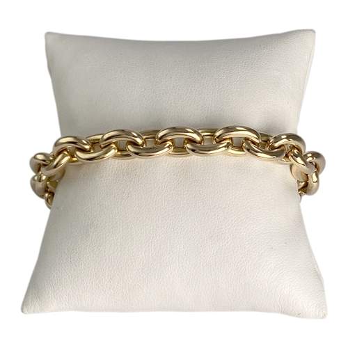 Bracelet d'occasion or 750 jaune maille cerclée