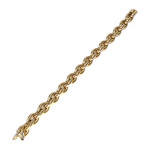 Bracelet d'occasion or 750 jaune maille cerclée - vue 2