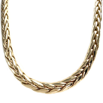 Collier d'occasion or 750 jaune en chute maille palmier