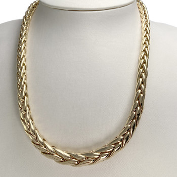Collier d'occasion or 750 jaune en chute maille palmier