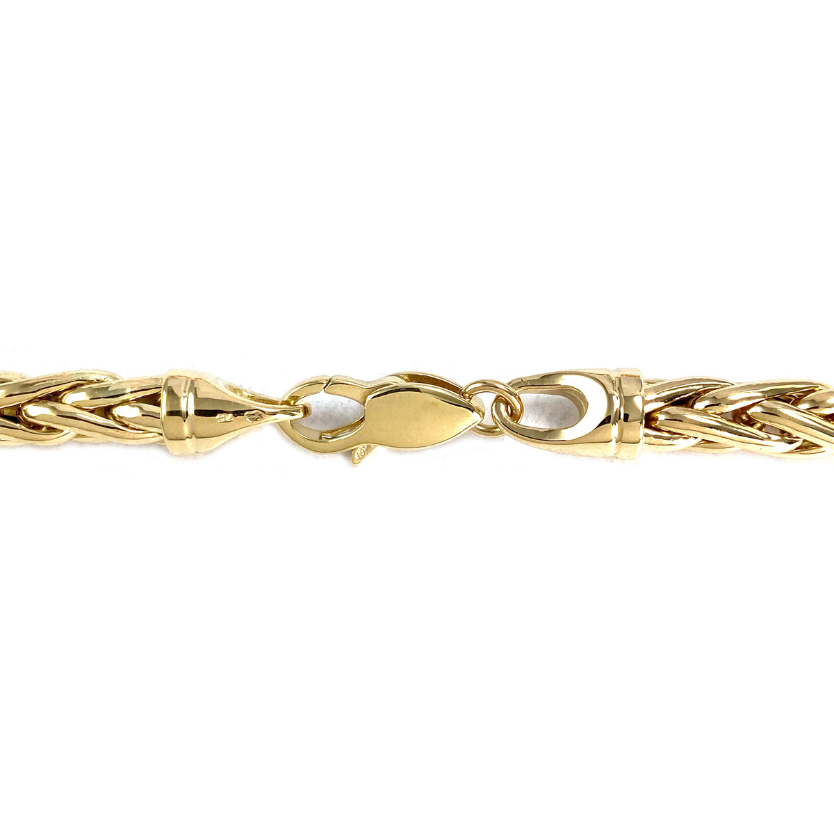 Collier d'occasion or 750 jaune en chute maille palmier - vue 3
