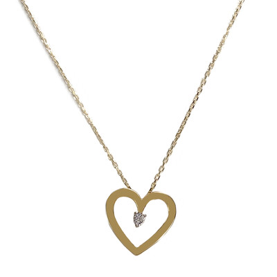 Collier d'occasion or 375 2 tons, maille forcat diamant