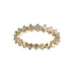 Bague d'occasion or 750 jaune tour complet diamants - vue 1