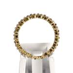 Bague d'occasion or 750 jaune tour complet diamants - vue 3