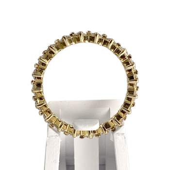 Bague d'occasion or 750 jaune tour complet diamants