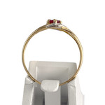 Bague d'occasion or 750 2 tons diamant rubis - vue 3