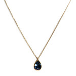 Collier d'occasion or 375 jaune maille forcat topaze london blue - vue 1