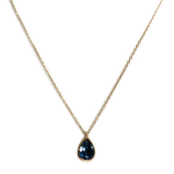 Collier d'occasion or 375 jaune maille forcat topaze london blue traitée