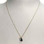 Collier d'occasion or 375 jaune maille forcat topaze london blue - vue 2