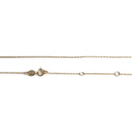 Collier d'occasion or 375 jaune maille forcat topaze london blue traitée - vue 3