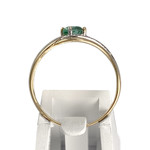 Bague d'occasion  or 2 tons 750 émeraude diamant - vue 3