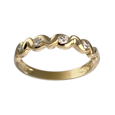 Bague d'occasion or 750 jaune diamant - vue 1