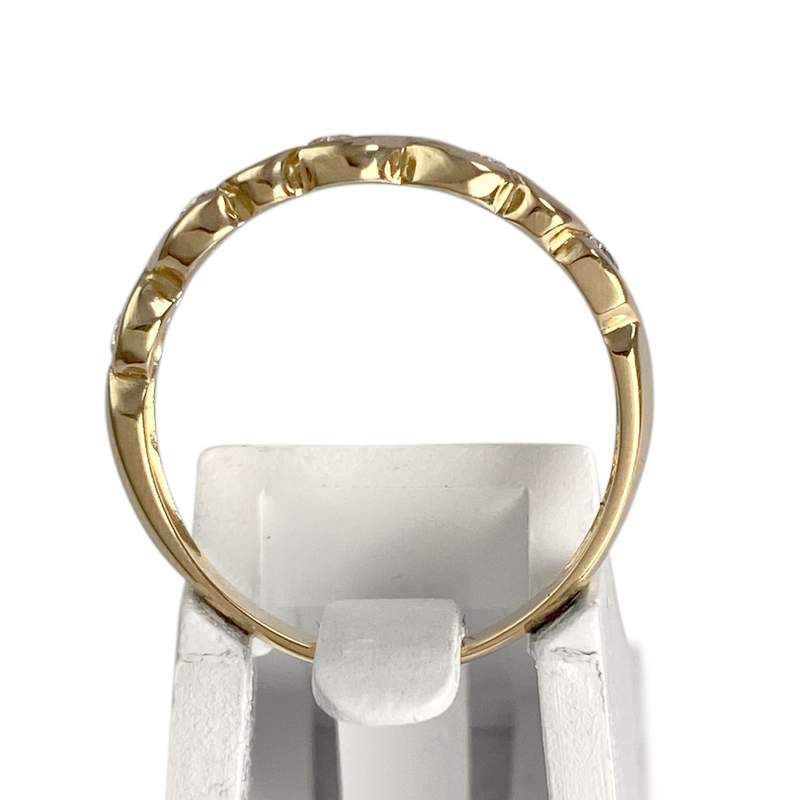 Bague d'occasion or 750 jaune diamant - vue 3