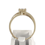 Bague d'occasion or 375 2 tons diamants - vue 3