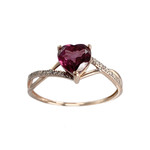 Bague d'occasion or 375 rose grenat rhodolitezirconias - vue 1