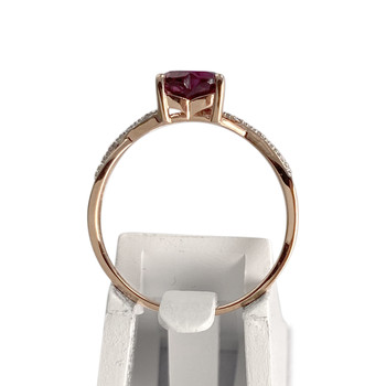 Bague d'occasion or 375 rose grenat rhodolitezirconias