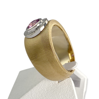 Bague MAUBOUSSIN d'occasion  or 750 2 tons  diamants, saphir