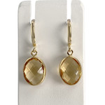 Boucles d'oreilles d'occasion or 750 jaune citrine - vue 1
