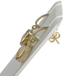 Boucles d'oreilles d'occasion or 750 jaune citrine - vue 2