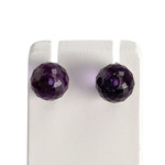 Boucles d'oreilles d'occasion or 750 jaune amethyste - vue 1