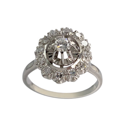 Bague d'occasion or 750 blanc diamant - vue 1