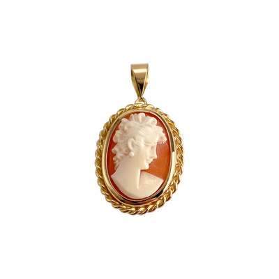 Pendentif d'occasion or 750 jaune camee - vue 1