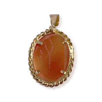 Pendentif d'occasion or 750 jaune camee