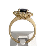 Bague d'occasion or 750 jaune diamant saphir - vue 3