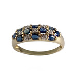 Bague d'occasion or 750 2 tons saphir diamant - vue 1