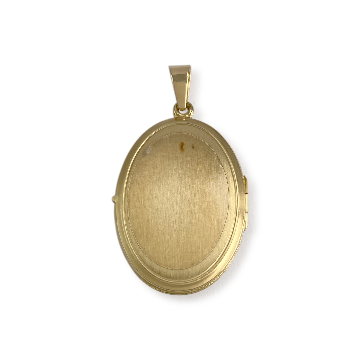 Pendentif d'occasion  or 750 2 tons porte photo diamant - vue 2