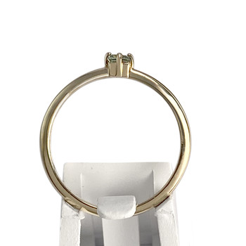 Bague d'occasion or 375 jaune saphir vert