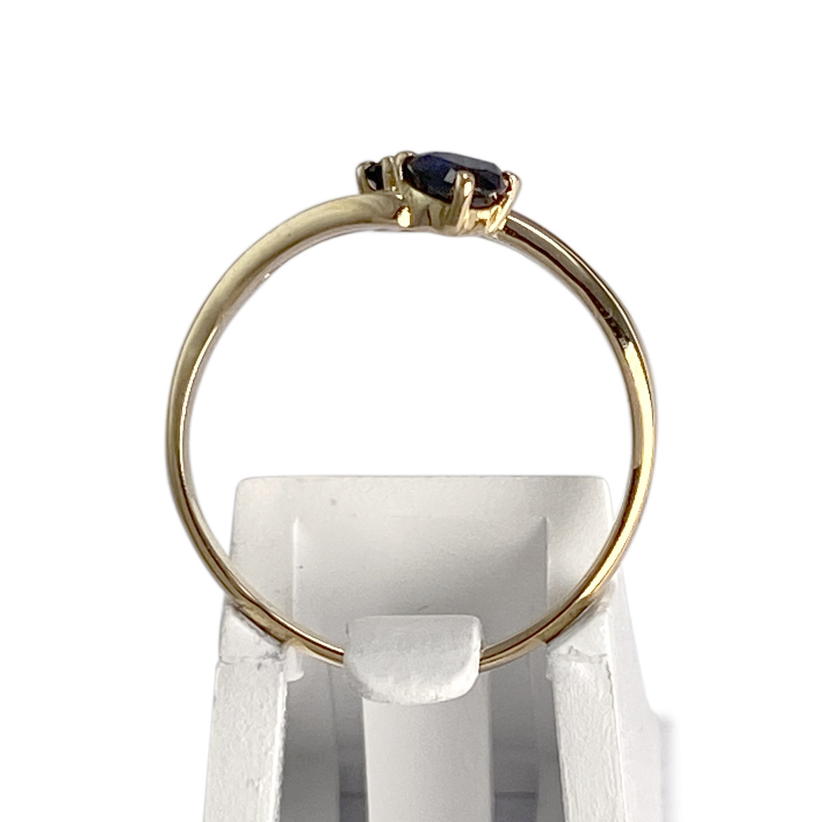 Bague d'occasion or 750 jaune diamant saphir - vue 3