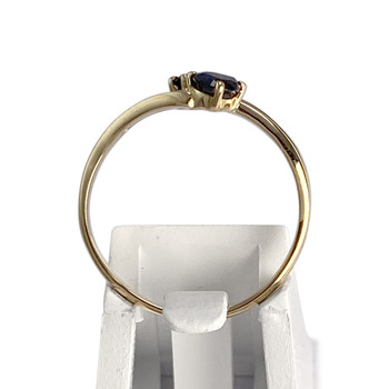 Bague d'occasion or 750 jaune diamant saphir
