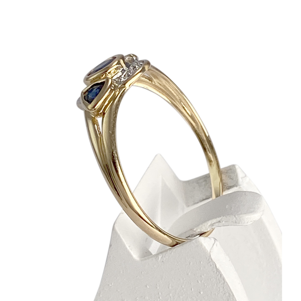 Bague d'occasion or 750 2 tons saphir - vue 2