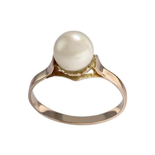 Bague d'occasion or 750 jaune perle de culture