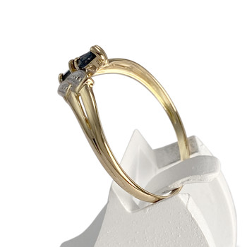 Bague d'occasion  or 750 2 tons saphir