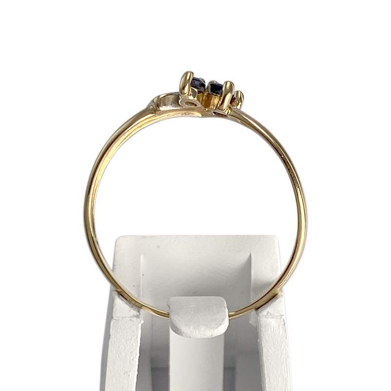 Bague d'occasion  or 750 2 tons saphir - vue 3