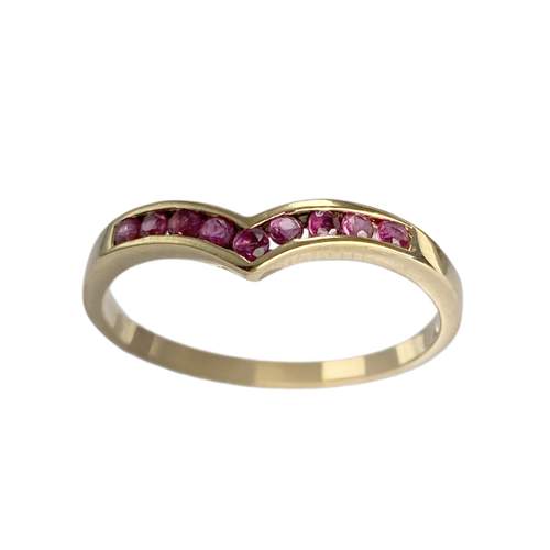 Bague d'occasion or 750 jaune rubis
