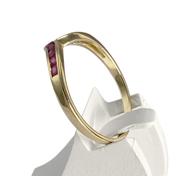 Bague d'occasion or 750 jaune rubis