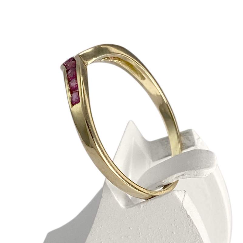 Bague d'occasion or 750 jaune rubis - vue 2