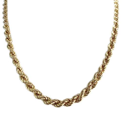 Pre-owned 14K yellow gold twisted chain necklace