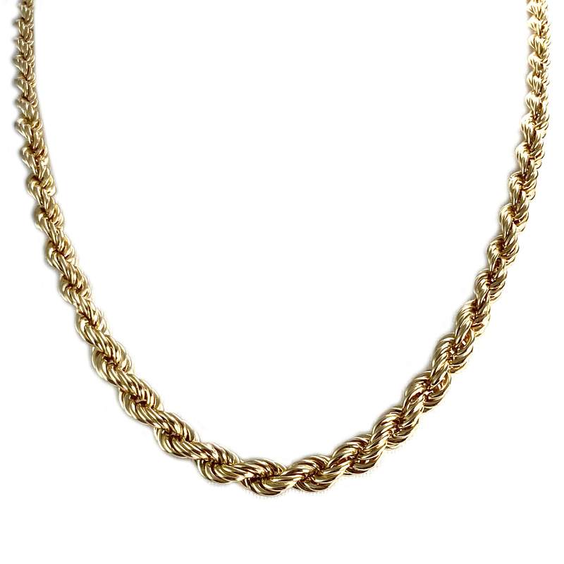 Collier d'occasion or 750 jaune maille torsadee - vue 1