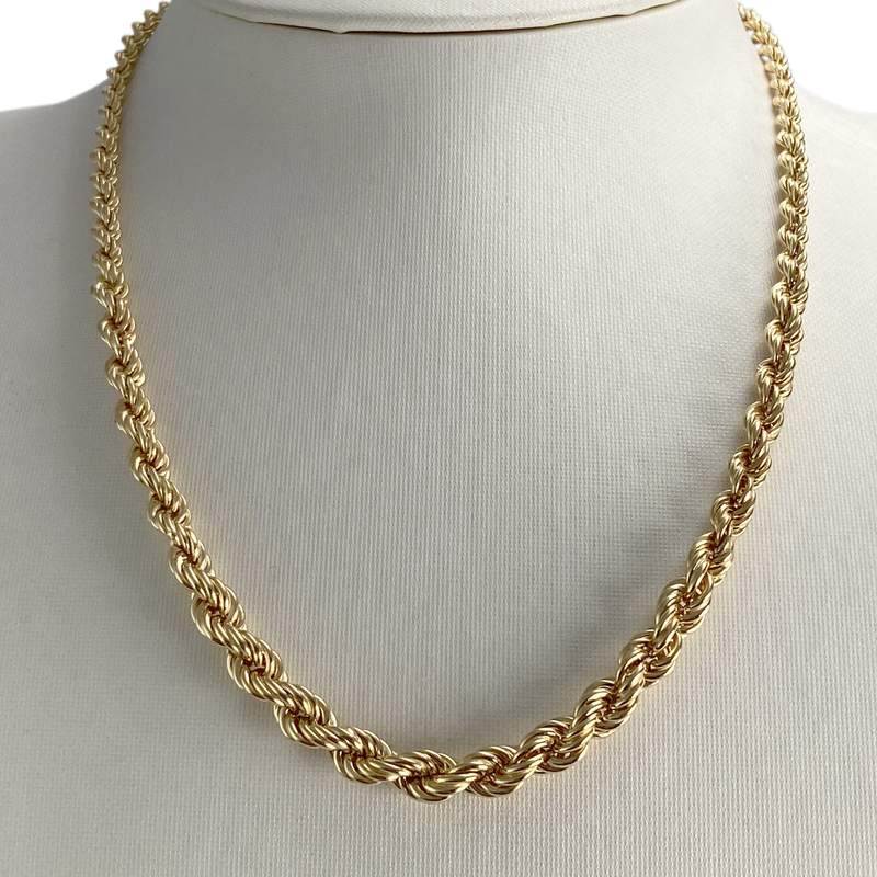Collier d'occasion or 750 jaune maille torsadee - vue 2