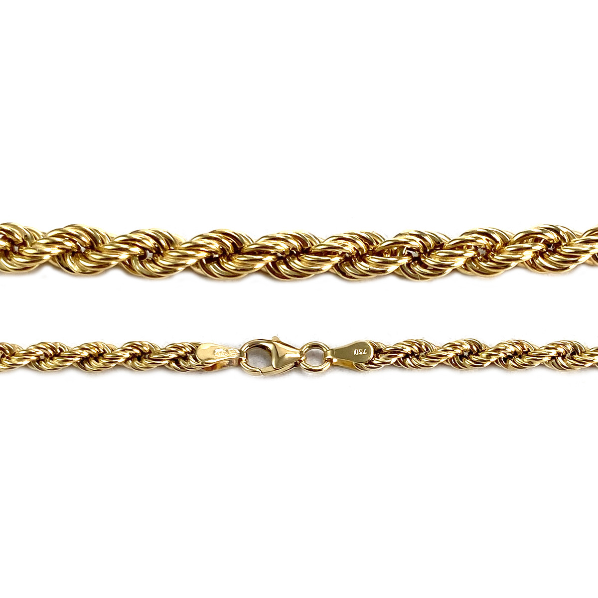 Collier d'occasion or 750 jaune maille torsadee - vue 3