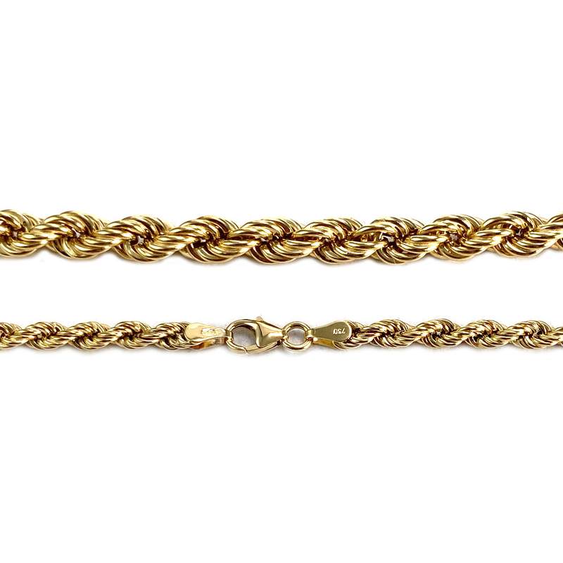 Collier d'occasion or 750 jaune maille torsadee - vue 3
