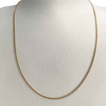 Chaîne d'occasion or 750 jaune maille gourmette 54 cm