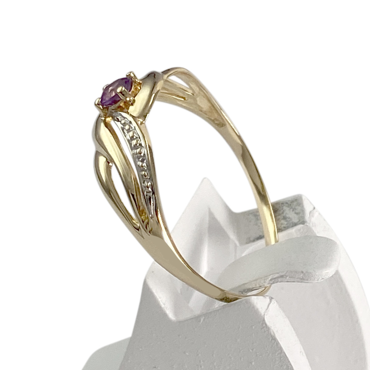 Bague d'occasion or 750 tons amethyste - vue 2